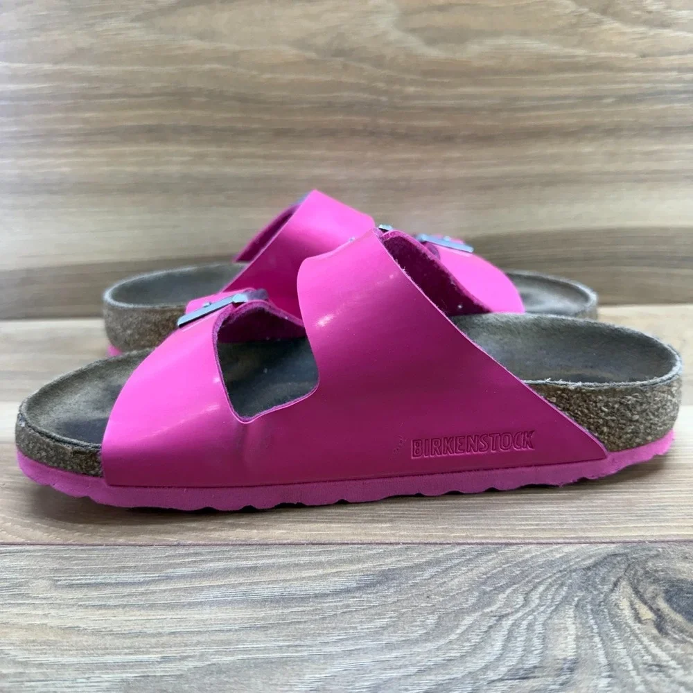 Birkenstock Arizona Hot Pink Sandals Womens 4 N EU 35 Slip On Travel Vacation